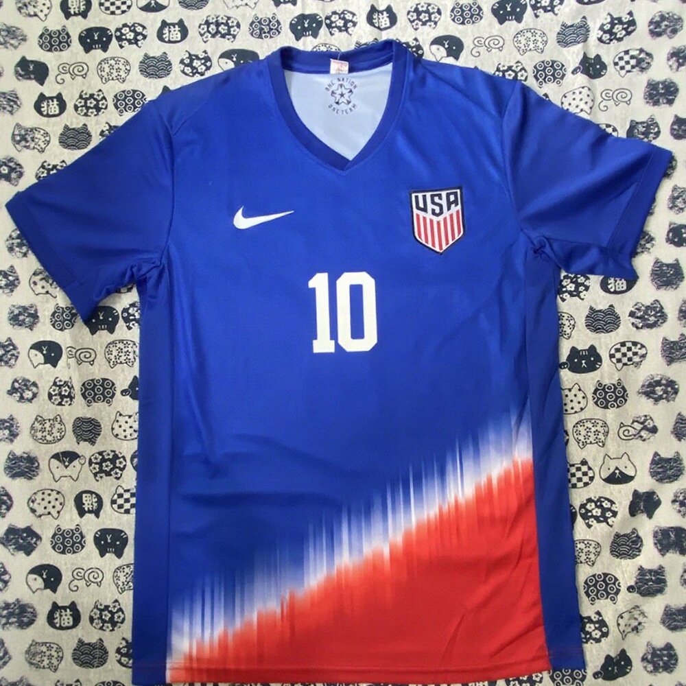Nike USA Mens National Soccer Team Pulisic No.10 Blue Jersey